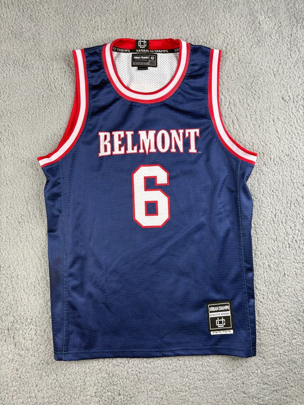 Urban Champs Belmont Bruins Basketball Team Jersey Men's Size Medium Blue NBA